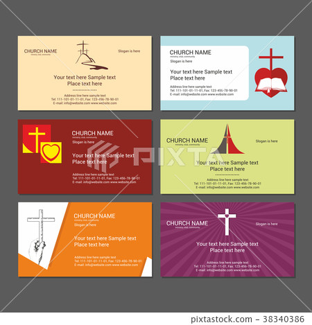 Set Christian business cards Set Christian business cards 38340386