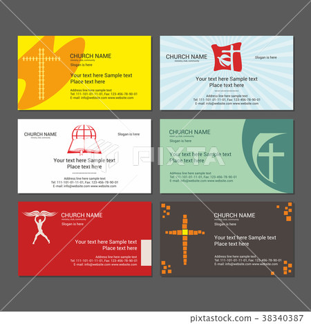 Set Christian business cards Set Christian business cards 38340387