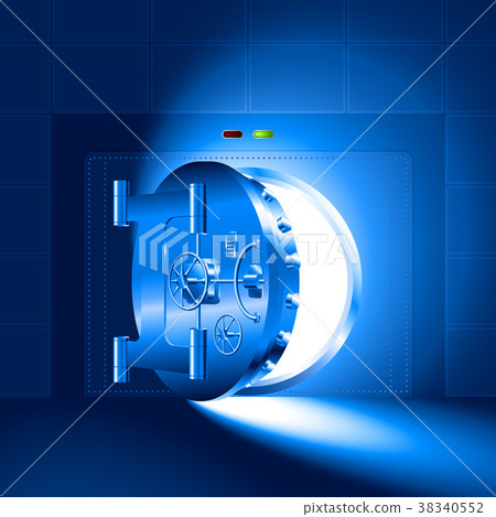 Light through a half-open door of the bank safe-vault Light through a half-open door of the bank safe-vault 38340552
