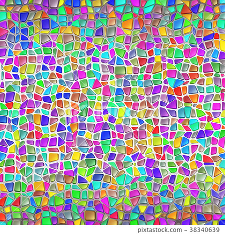 Wall from a brilliant stone; The Multi-colored mosaic in Gaudi's style; Eps10 Wall from a brilliant stone; The Multi-colored mosaic in Gaudi's style; Eps10 38340639