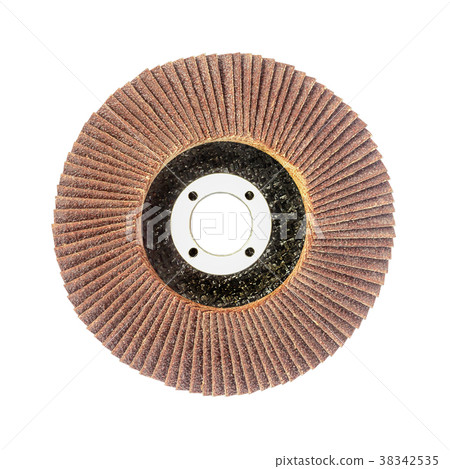 Abrasive sandpaper disk for grinder on white Abrasive sandpaper disk for grinder on white 38342535