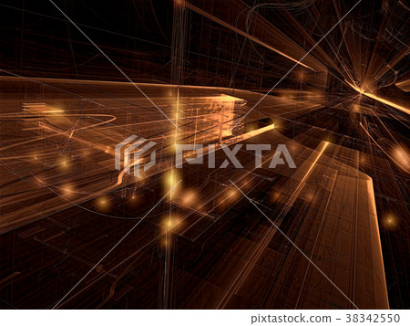 Glass tunnel - abstract digitally generated image - Stock Illustration ...