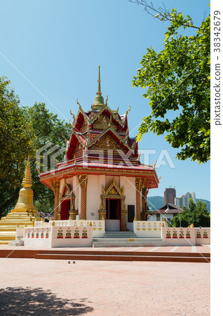 The stupa of the majestic Buddha temple at Malaysian Penang 38342679