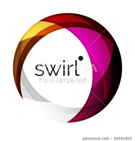 Digital techno swirl circle business icon Digital techno swirl circle business icon 38342865