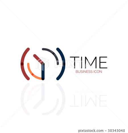 Vector abstract logo idea, time concept or clock Vector abstract logo idea, time concept or clock 38343048