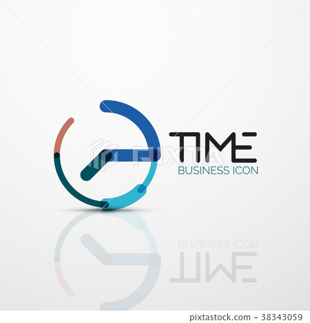 Vector abstract logo idea, time concept or clock 38343059