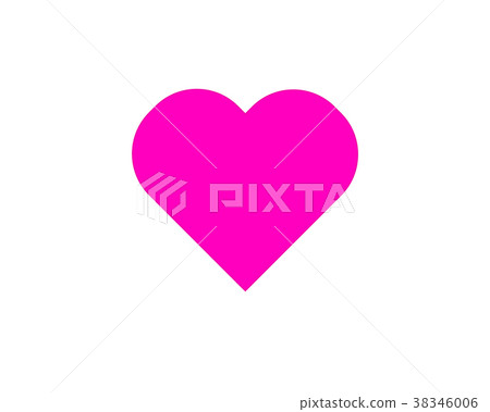 icon heart valentine vector symbol sign pink love - Stock Illustration ...