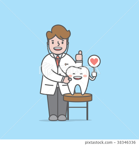 Doctor & Tooth character tooth dental checkup 38346336