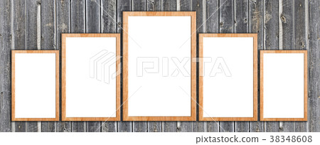 wooden frames on the wooden wall wooden frames on the wooden wall 38348608