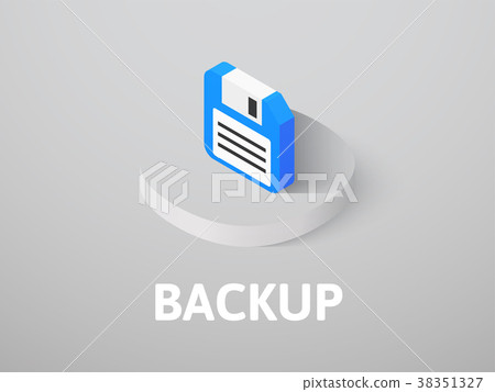 Backup isometric icon, isolated on color 38351327