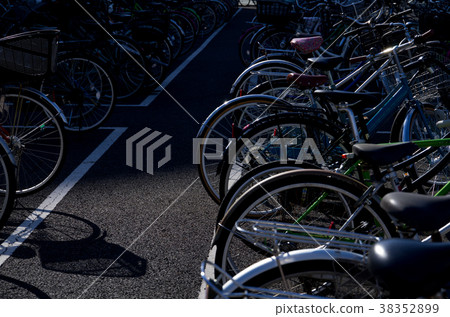 Maintenance of bicycle parking lot Winter sunshine c 38352899