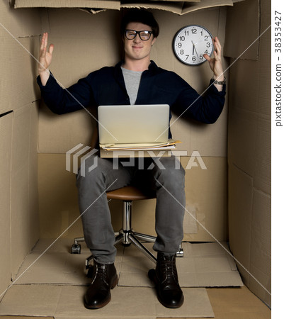 Young employee is feeling anger at work 38353427