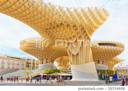 Metropol Parasol is a wooden structure Metropol Parasol is a wooden structure 38354606