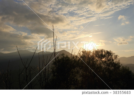 新店獅頭山黃昏的景色 38355683