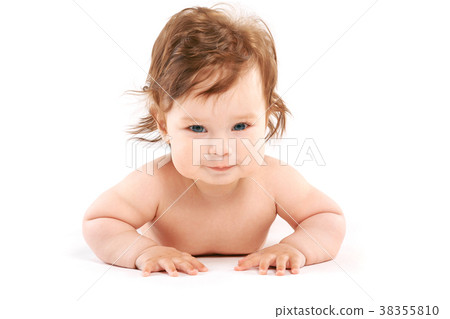 cute baby lying naked 38355810