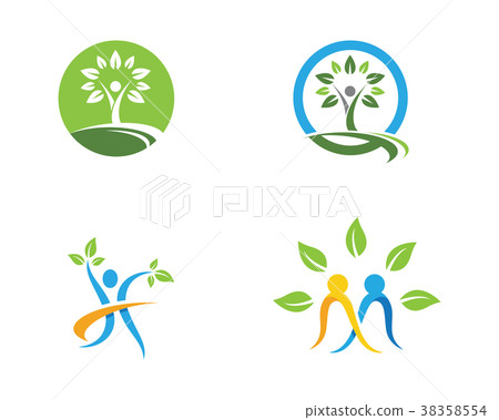 Human character logo sign Human character logo sign 38358554