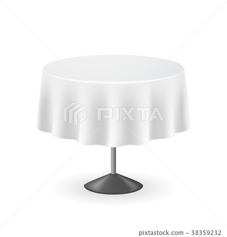 Realistic Detailed 3d Blank Round Table. Vector 38359232