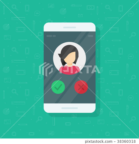 Smartphone voting vector illustration, flat mobile 38360318