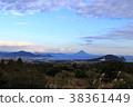 Makurazaki city area and Kaimontake seen from Kagoshima Atomori in winter 38361449