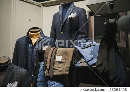 Men clothing in a store in Milan Men clothing in a store in Milan 38361498