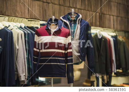 Men fashion clothing in a store in Milan 38361591