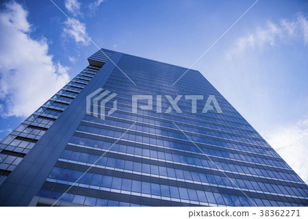 Business building with cloudy background 38362271