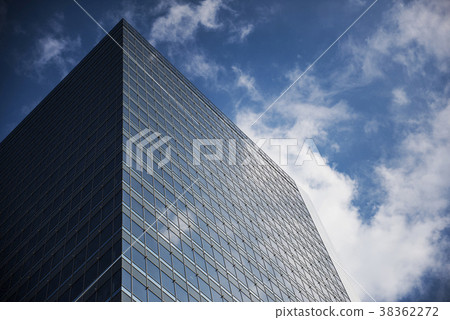 Business building with cloudy background 38362272