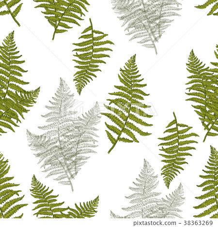 Floral hand drawn spring seamless pattern with  38363269