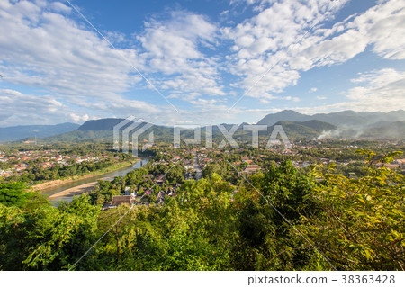 cityscape from viewpoint at Mount Phousi cityscape from viewpoint at Mount Phousi 38363428