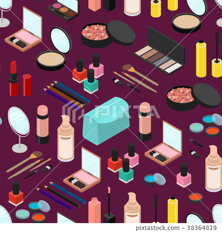 Cosmetic Products Seamless Pattern Background Cosmetic Products Seamless Pattern Background 38364819