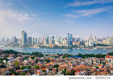 Xiamen, China Skyline 38365219