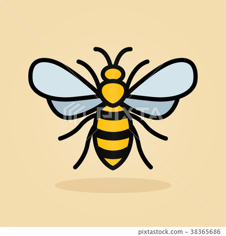 bee icon isolated design concept bee icon isolated design concept 38365686