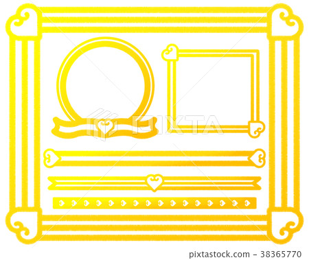 Heart frame line - Stock Illustration [38365770] - PIXTA