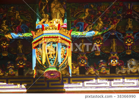 Chinese religion, temple, wood carving craft, Chinese の religion, temple, wood carving, temples, wood carving 38366990