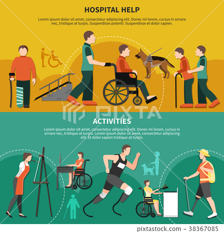 Disabled Person Banner Set 38367085