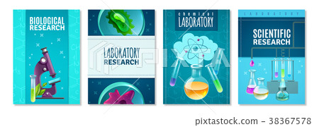 Four Science Isolated Banners 38367578