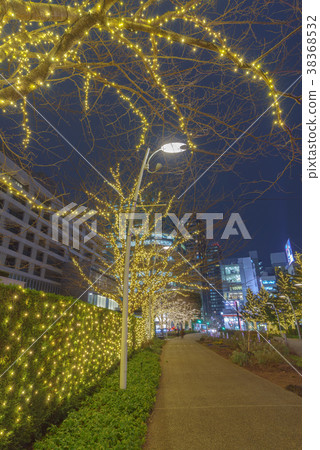 東京中城的東京照明市的夜視圖 東京中城的東京照明市的夜視圖 38368532