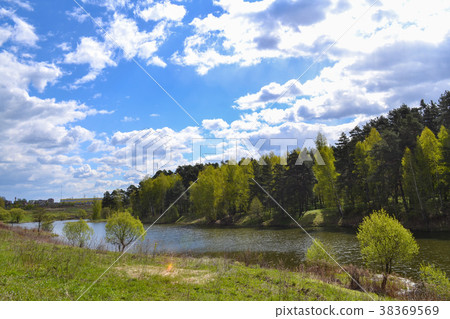 River in the forest. Russia. Moscow region 38369569