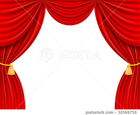 red theatrical curtain vector illustration stock illustration 38369758 pixta red theatrical curtain vector