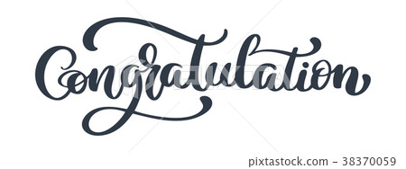 Congratulation Vintage Lettering, Handwritten 38370059