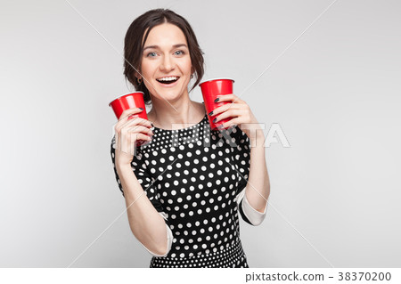 Picture of attractive woman in speckled clothes Picture of attractive woman in speckled clothes 38370200