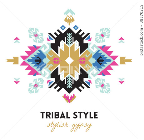 Ethnic design card template. Geometric tribal Ethnic design card template. Geometric tribal 38370215