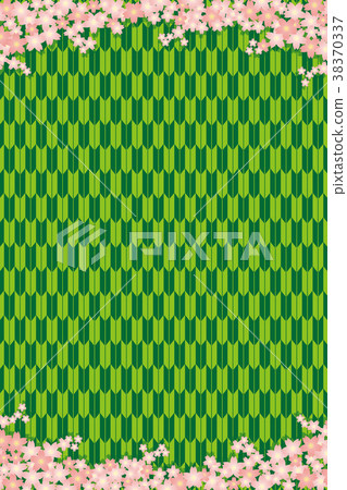 Background material wallpaper, cherry blossom, spring, admission, graduation, new year's card, postcard template, new year, Japanese style, adult ceremony, arrow feather, arrow pattern 38370337