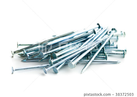 The metallic nails. 38372503