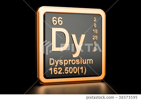 Dysprosium Dy chemical element. 3D rendering Dysprosium Dy chemical element. 3D rendering 38373595