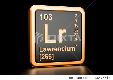 Lawrencium Lr chemical element. 3D rendering Lawrencium Lr chemical element. 3D rendering 38373618