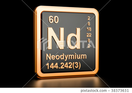 Neodymium Nd Chemical Element 3d Rendering Stock Illustration 38373631 Pixta