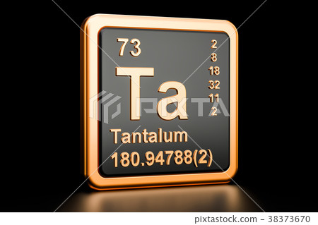 Tantalum Ta chemical element. 3D rendering 38373670