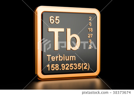 Terbium Tb chemical element. 3D rendering 38373674