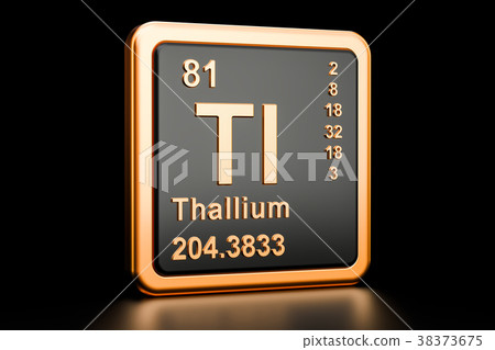 Thallium Tl chemical element. 3D rendering 38373675